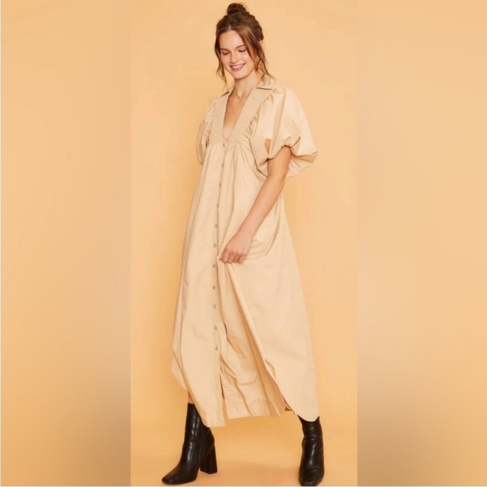 Chic Beige Maxi Dress